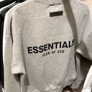 Fear of God ESSENTIALS crew neck sweatshirt DARK OATMEAL